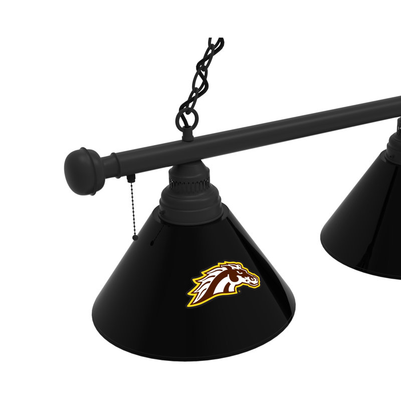 3 - Light Pool Table Lights Pendant, Black, Western Michigan Broncos