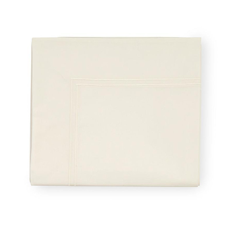 Grande Hotel Percale Flat Sheet, Ivory, Full/Queen Flat Sheet