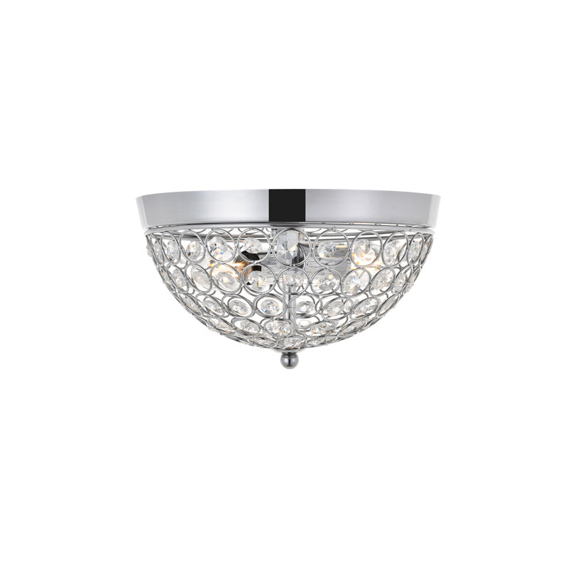 Plafonnier encastré Stoltenberg, Chrome / transparent, 2, H 5,6 po x l 10 po x P 10 po