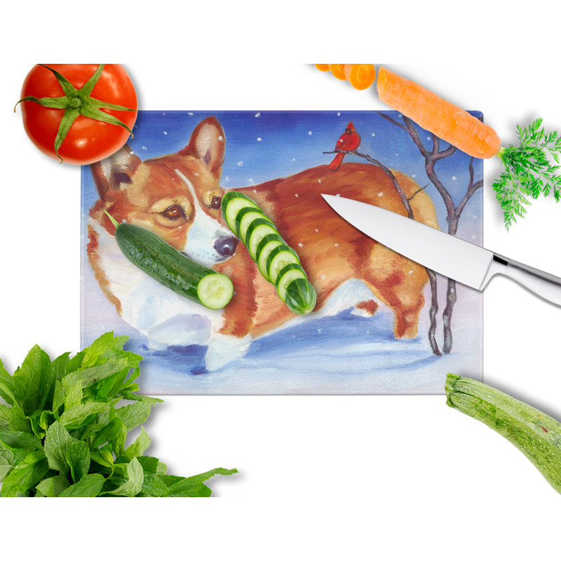 Planche à découper en verre trempé corgi en verre trempé caroline