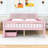 Hael Wood Platform Bed with Dual Storage Drawers and Safety Guardrails-1171925316-1171925314