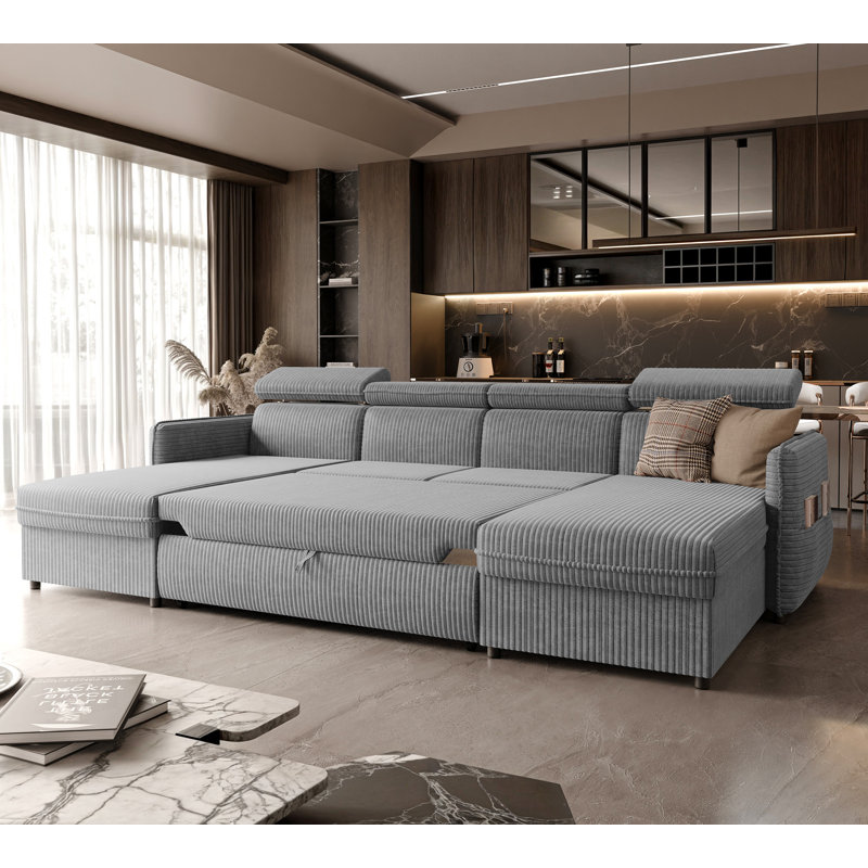5 Seater Sofa Bed, Grey