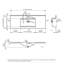 Meuble-lavabo simple en céramique blanche 48 po x l 18 po x H 7 po Dowell