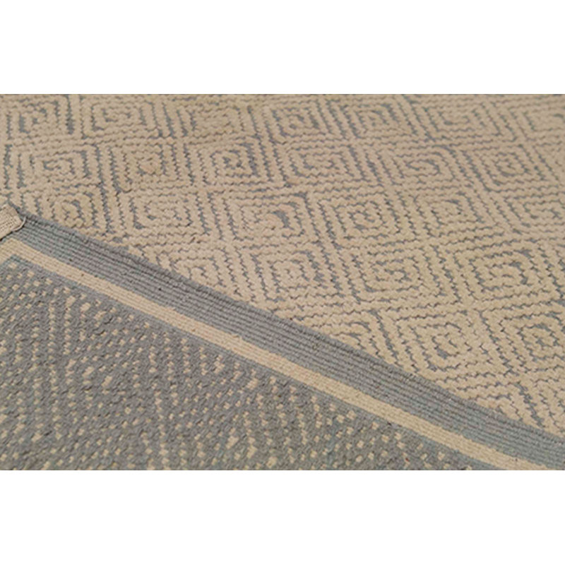 Noué à la main en laine Ivoire/bleu clair Tapis décoratif