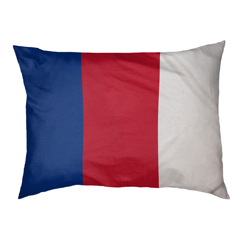 Coussin intérieur New England, Bleu / Rouge / Blanc, Moyen (H 6,5 po x l 40 po x P 30 po)