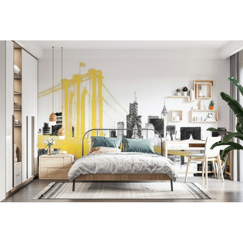 Papier peint urbain Urban Bridge, L 108 po x L 72 po
