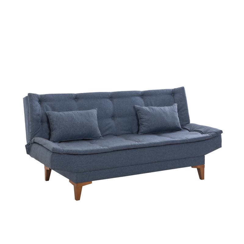 Avenlea Faux Leather Sofa Bed, Dark Blue