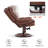 Kalson Swivel Recliner with Ottoman, Reclining Chair with Adjustable Back, Faux Leather-802971848