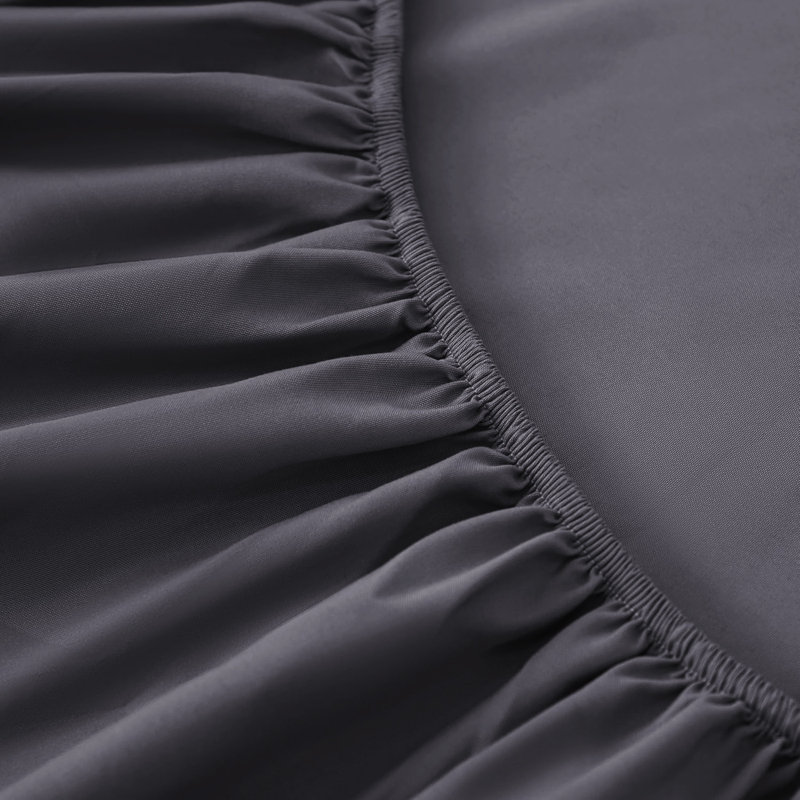 Super Soft Extra Deep Pocket Microfiber Brushed Fitted Sheet, Kingsize (5'), Charcoal