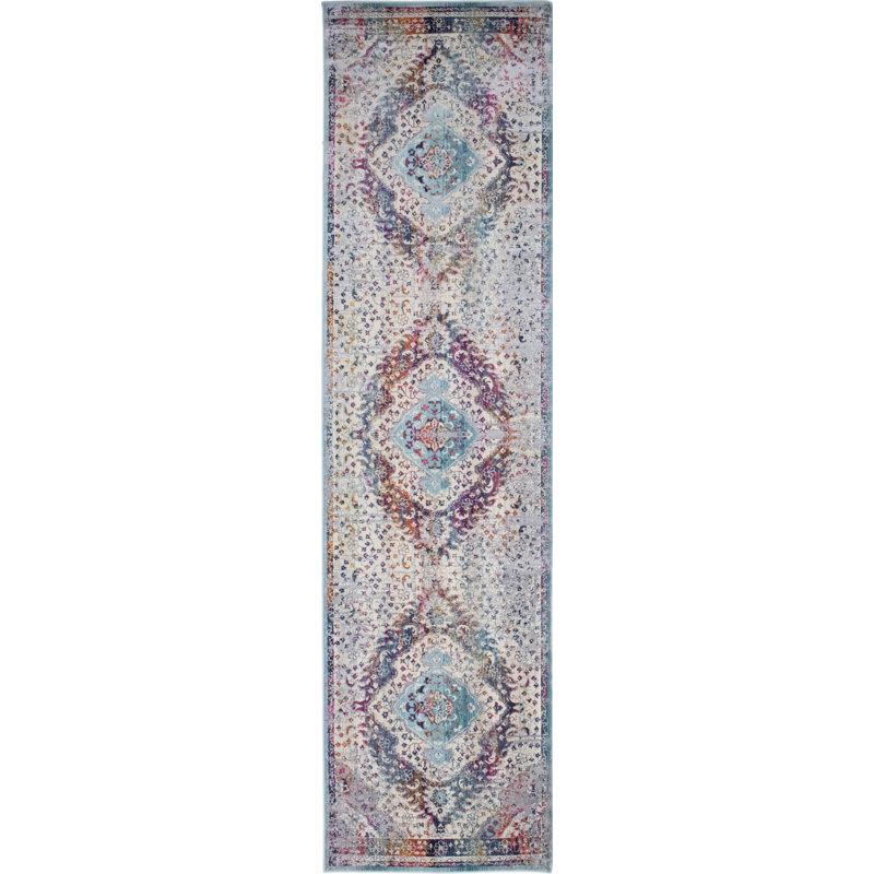 Mosely Silver Area Rug, Runner 2'7" x 10'