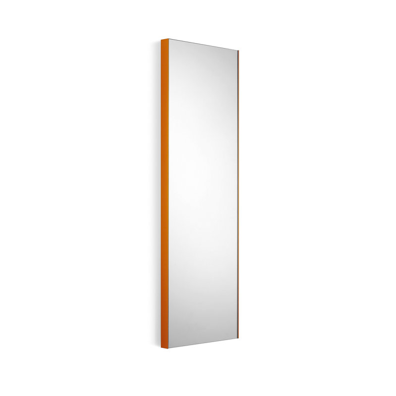 Speci Metal Flat Wall Mirror, 37.8" H x 15.8" W, Dark Gray