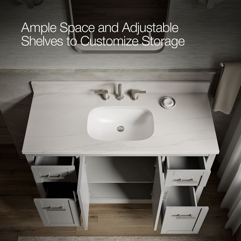49" Single Bathroom Vanity Set, Atmos Grey, Atmos Gray
