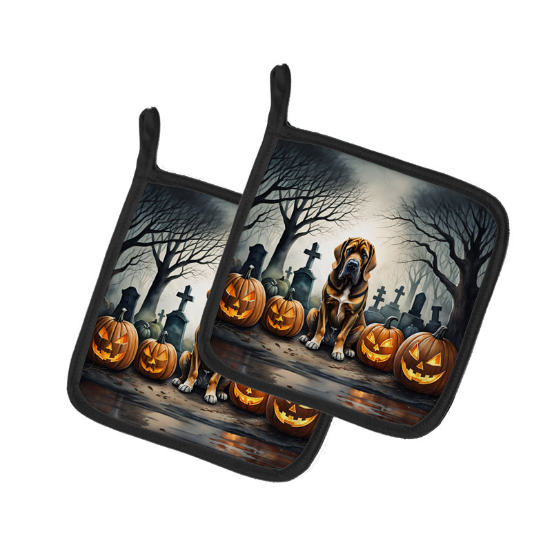 Paire de poignées ensanglantées sanglantes d'Halloween