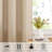 Natural Linen Back Tab Curtains for Kitchen Over Sink, Rod Pocket Short Drapes Light Filtering Sheer Farmhouse Window Valances Covering for Bedroom, 2 Panels.-382605158-382605155