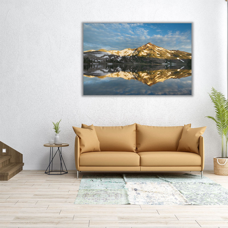 South Sister Reflection I - reproduction d'art sur toile, H 20 po x l 30 po
