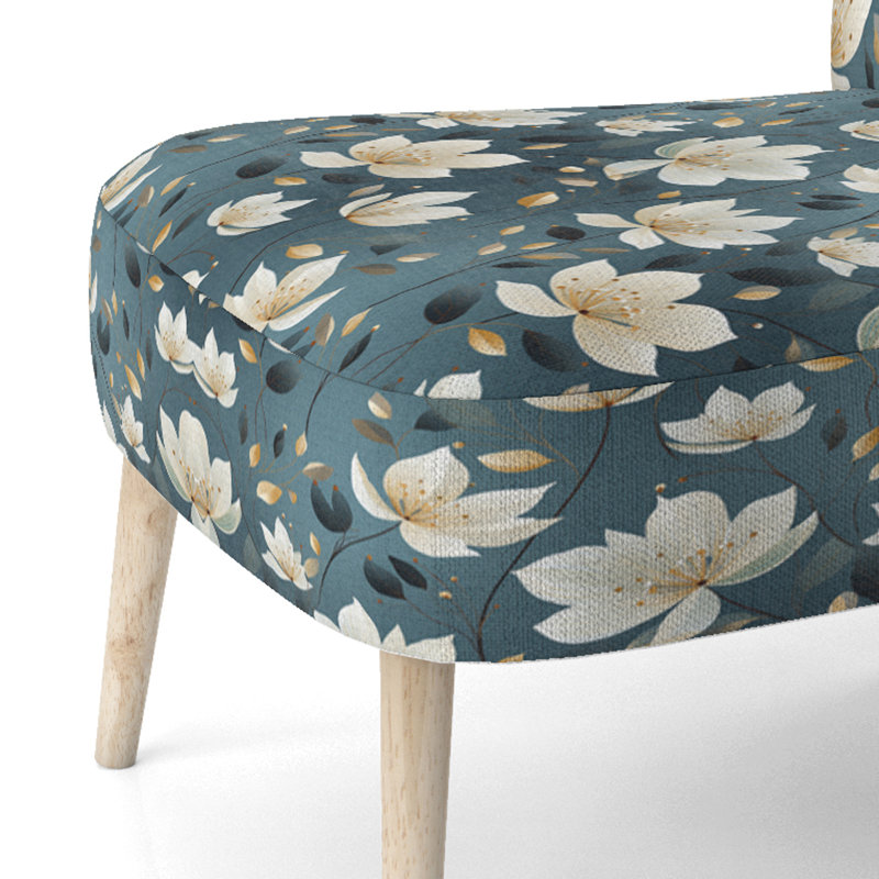 Chaise d'appoint rembourrée Teal & Ivory