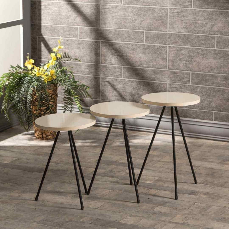 Greta 14cm Console Table, Cream White