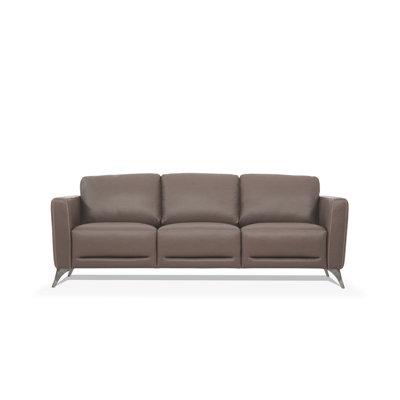 Canapé en cuir taupe Malaga (assemblé)