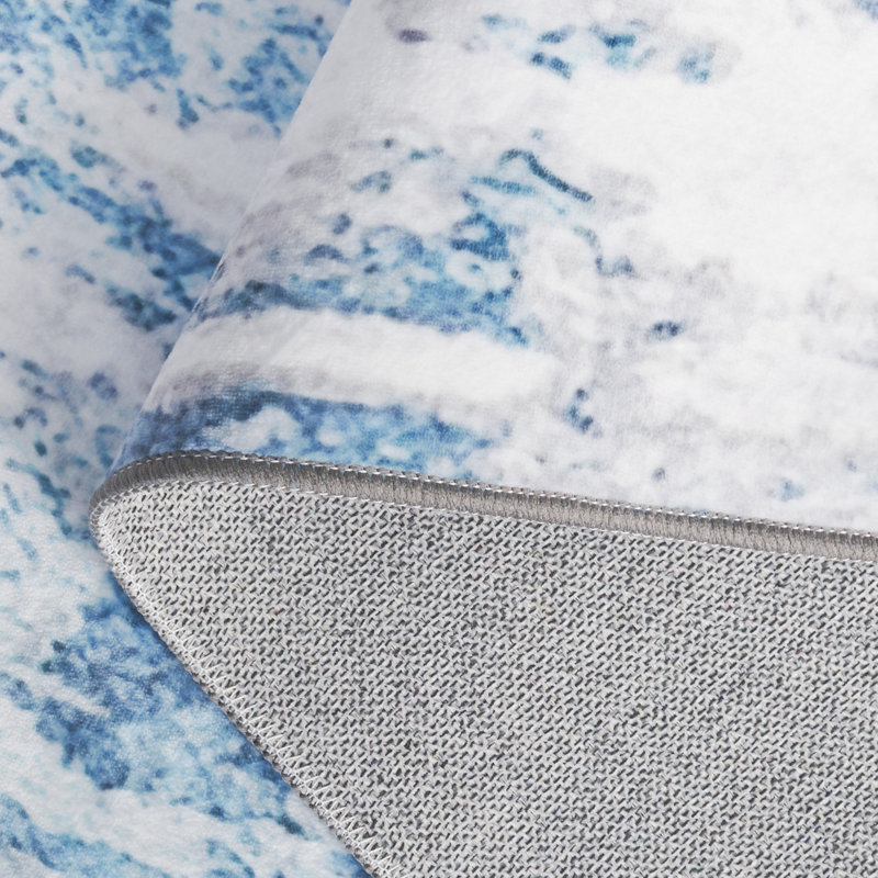 Tapis gris / bleu Josalina Monica 812, Rectangle de 5 pi x 8 pi