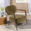 Chaises d'appoint modernes, structure en métal vert, chaise longue compacte