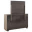 Commode 6 tiroirs et miroir orge brun Gursevak