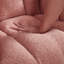 Fauteuil à bascule rose, revêtement en tissu, structure en métal, confortable pour toute la famille, idéal pour la chambre à coucher