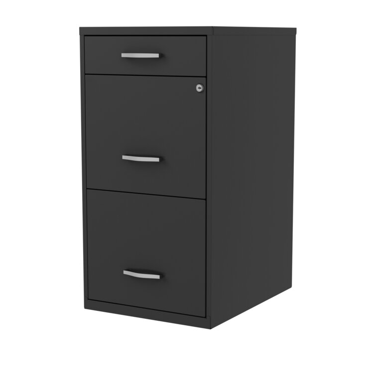 Maegan 3 Drawer Letter Width Vertical Home and Small Office Premiere File Cabinet with Pencil Drawer