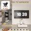 Chariot de télévision mobile avec tiroir coulissant, support de télévision réglable en hauteur et en angle avec support et roues verrouillables, chariot de télévision sur roulettes pour téléviseurs de 32 à 75 pouces pour le bureau du salon