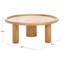 Table basse simple en bois massif Koleen
