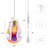 Modern Glass Handblown Plug-in Pendant Light with E26/E27 Socket – Colourful Hanging Light for Kitchen Island, Dining Room