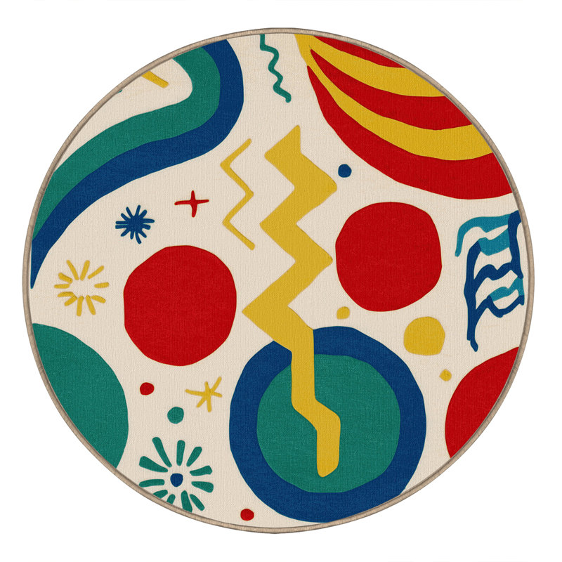 Perky Curl Rug, Round 3'