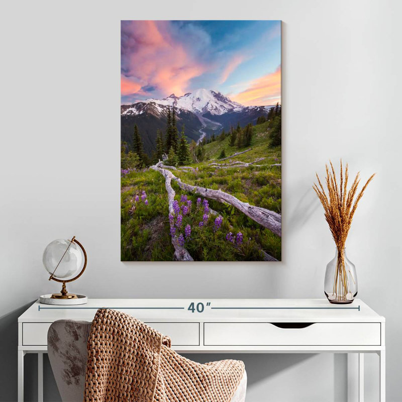 Fleurs de lavande Alvord Mount Rainier, H 30 po x l 20 po