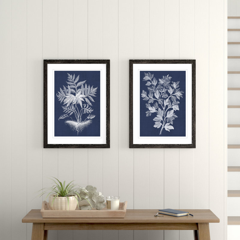 «Lustr Foliage Chintz I» par Vincent Van Gogh - ensemble de 2 reproductions d'art, H 20 po x l 16 po, Ébène