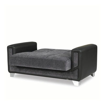 Causeuse convertible avec rangement Primenest Plusecraft, gris
