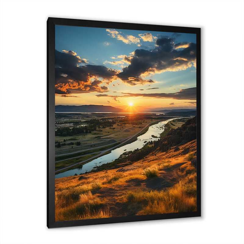 " Washington Landscape II ", Black Single Picture Framed, 40" H x 30" W x 1.5" D
