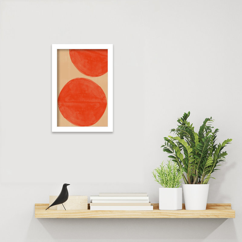 Reproduction d'art mural encadré en bois Pilla, Blanc, H 13 po x l 9 po