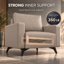 Fauteuil d'appoint en cuir Lapathos-480873143