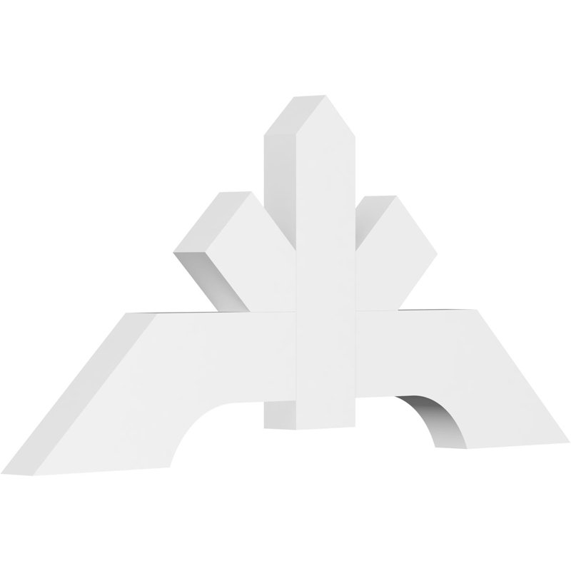 Support de pignon en PVC de qualité architecturale Vanguard, H 16,5 po x l 36 po (pas: 11/12), P 2 po x F 4 po