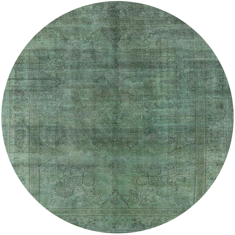 Ahnylah Geometric Indoor Rug, Round 7'