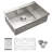 Drop In Topmount Single Bowl Kitchen Sink Basin