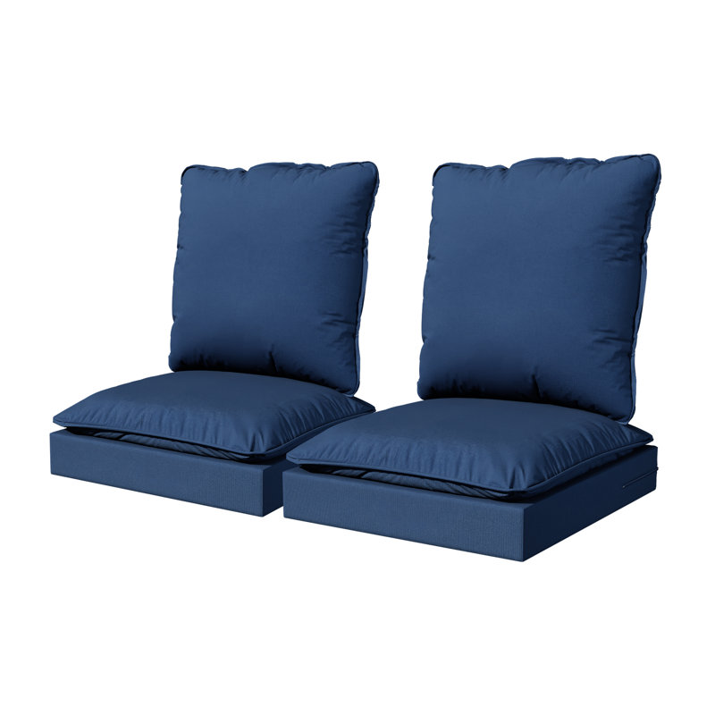Ensemble de 3 coussins Adwin Blue, Bleu, 2