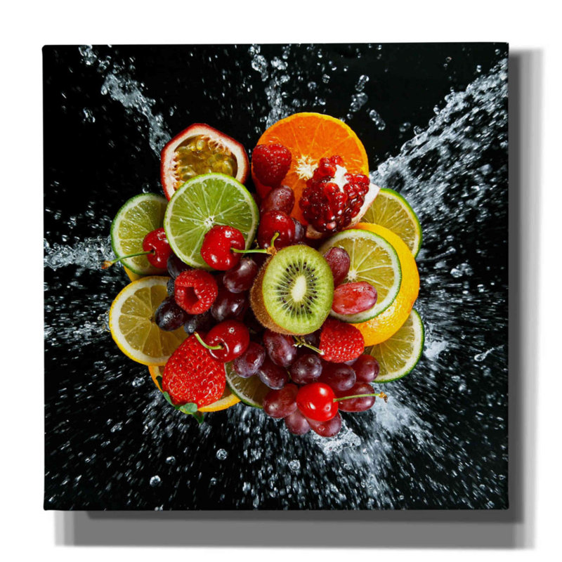 «Fruit Splash III», art mural sur toile, H 26 po x l 26 po x P 1,5 po