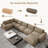 Chenille Boneless Modular Compression Sofa Sectional Sofa-702297768