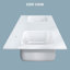 Dessus de meuble-lavabo double 72 po à surface solide en blanc avec lavabo