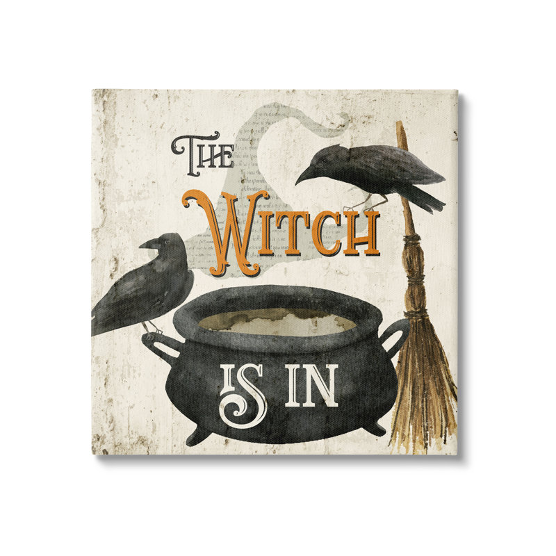 «Witch is in phrase chaudron sur toile» par Deane Beesley, H 30 po x l 30 po x P 1,5 po