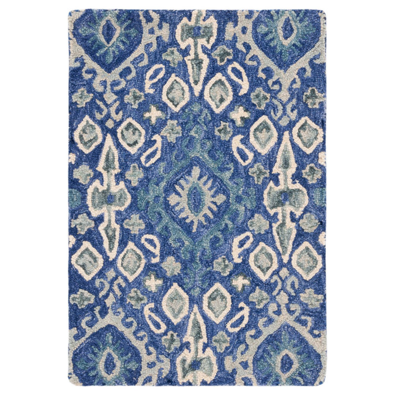 Vahakn Hand Tufted Wool Southwestern Rug, Rectangle 2' x 3'