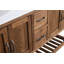 Base de meuble-lavabo double de 59 po en noyer Dallan
