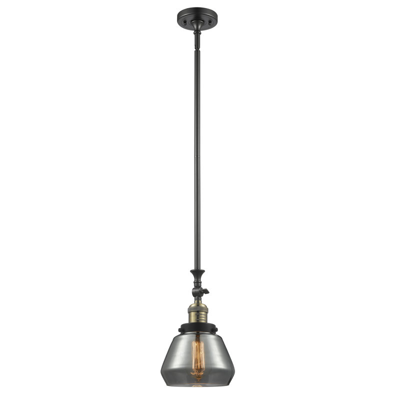 Luminaire suspendu en forme de dôme à 1 lumière Chill, Cuivre antique, Fumée