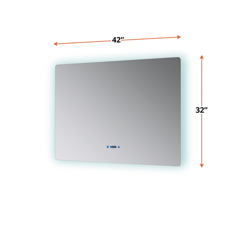 Lugano LED Bathroom Vanity Mirror, 32" x 42"