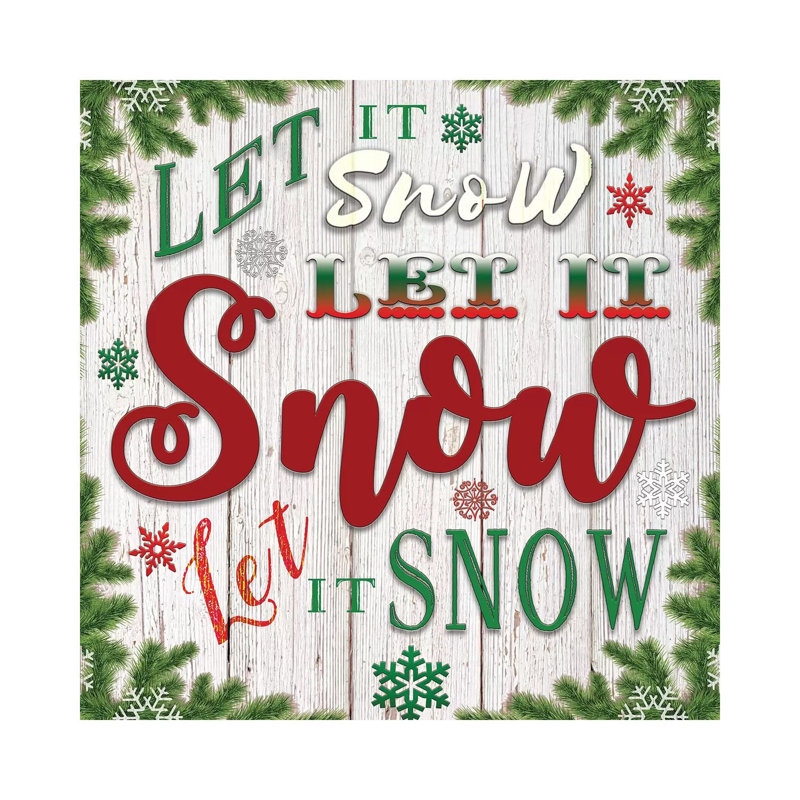 Let It Snow by Bluebird Barn - Wrapped Canvas Print, 30.48 cm H x 30.48 cm W